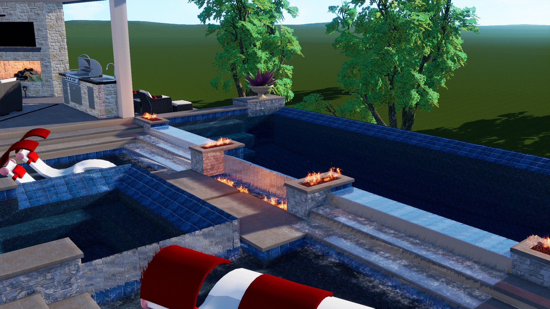 renderings of fire features